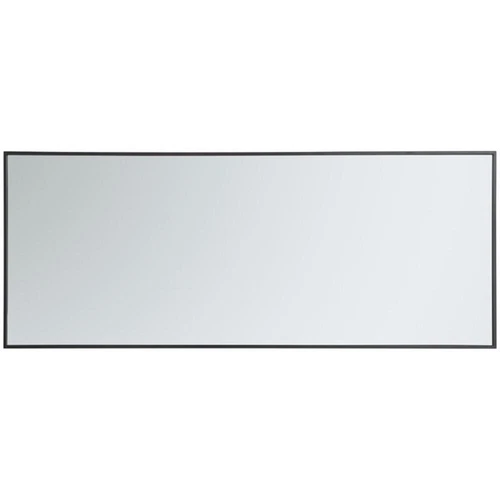 Elegant Decor Eternity 60" x 24" Contemporary Metal Frame Mirror in Black - Picture 4 of 12