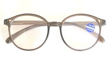 Oversized Reading Glasses  BROWN  Plastic Frames  4.00 Strength