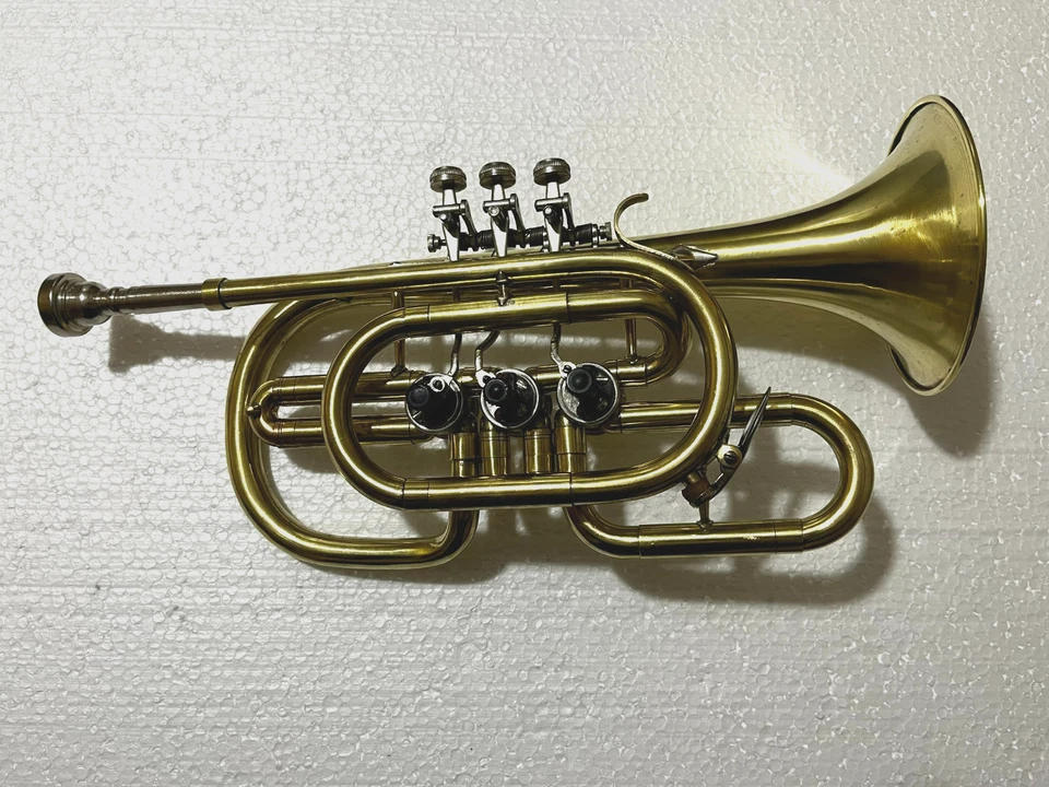 Sowjetische UdSSR Messing Rohrventil Drehkornett - Bild 2 von 4