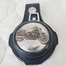 Motorcycle Quartz Pocket Watch Unisex Snap Close NEW BATTERY Biker Collectible