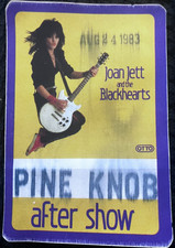 Joan Jett & Blackhearts @ Pine Knob 1983 After Show Backstage Pass