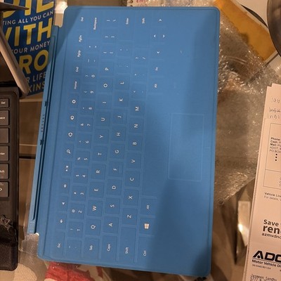 Microsoft Surface Touch Cover Keyboard Cyan Blue Model 1515 D5S-00004