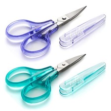 Beaditive Detail Craft Scissors Set 2 Pc. Curved and Straight, Sharp, Compact