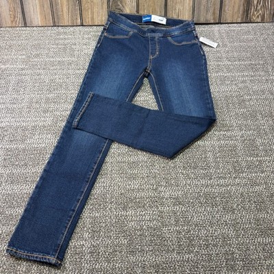 Old Navy Kids Skinny Pull On Jeans Dark Wash Denim Size L 10-12 NWT