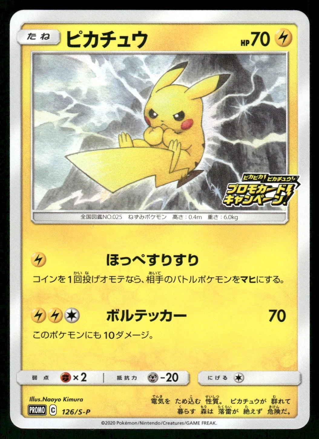 2020 Pokemon Pikachu 126/S-P Sword & Shield Promos Japanese Mint Pack Fresh