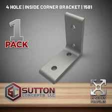 4 Hole Inside Corner Bracket | 15 Series Compatible with 80/20 4301