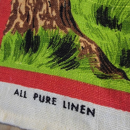 Vintage Irish Farmhouse Pure Linen Fast Colours Tea Towel Kitchen Horse Farm - Bild 3 von 7