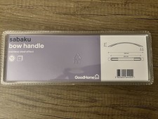 B&Q GoodHome Sabaku Nickel effect Kitchen cabinets Bow Pull Handle Pack of 2