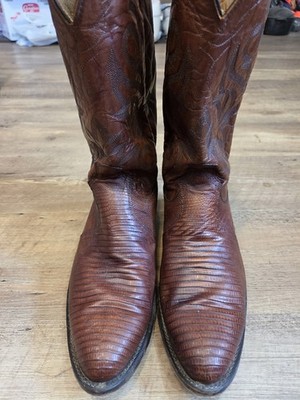 Dan Post Reptile Exotic Boots Brown Mens size 10.5 D western Dan Post Men main image 2