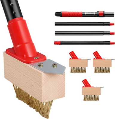 #ad #ad Long Handled Moss Scraper 53 in with wire brush and blade 3 Brush Heads $19.89
