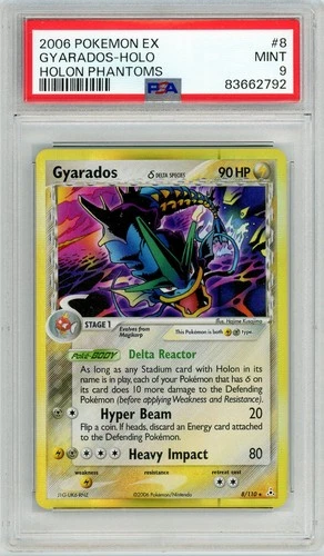 Pokemon Gyarados #8 EX Holon Phantoms Holo PSA 9 Mint