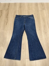 VTG Levis 684 Jeans Mens 36x31 Blue Flare Bell Bottom 70s Orange Tab Made in USA