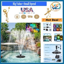 Floating Pond Fountain RGB LED Lights 660GPH ...
