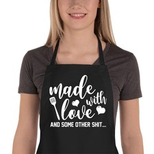 Funny Aprons for Women Men, Novelty Kitchen Cooking Apron with 2 Pockets, Cut...