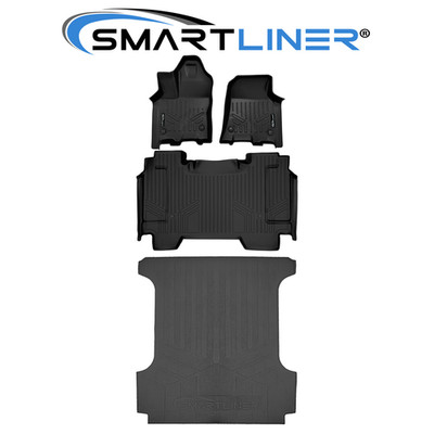 SMARTLINER Custom Fit Floor Mats Truck Bed Rubber 2025-2026 Ram 1500 Crew Cab