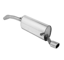 FOX Edelstahl Sportauspuff ESD Audi A1 1.2l  1.6l D 1 x 80mm schräg eingerollt