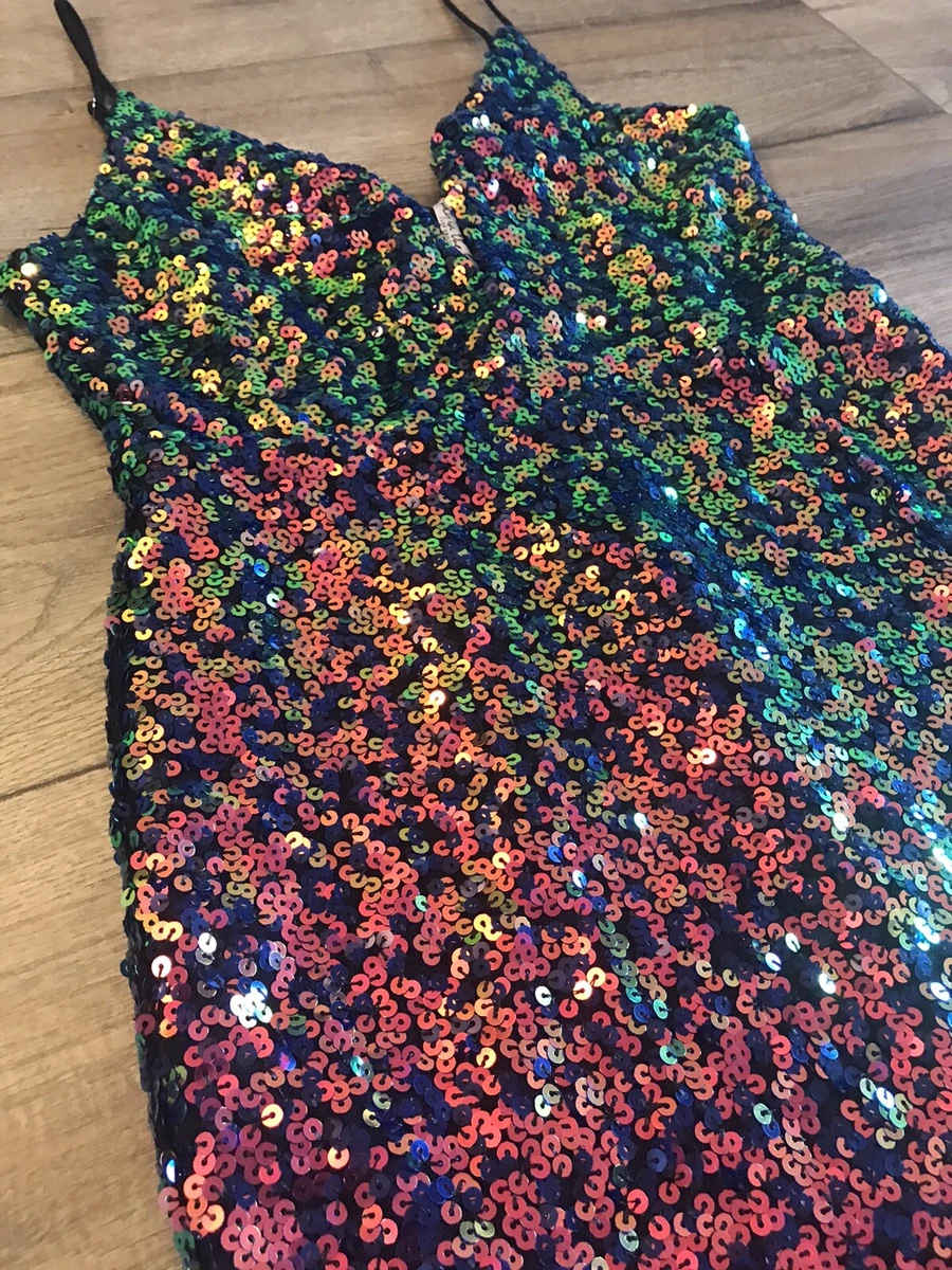 multicolor sequin dress