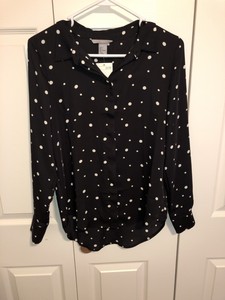h and m polka dot top