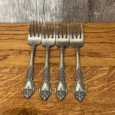 Oneida Stainless USA Wordsworth Salad Forks - Set of Four - Used