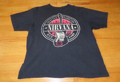 NIRVANA Est 1988 Seattle WA (XL) T-Shirt KURT COBAIN DAVE GROHL