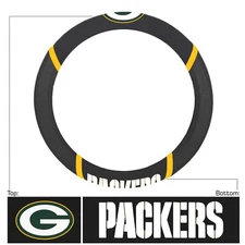 NEW Green Bay Packers Steering Wheel Cover Universal Fit 14.5'-15.5'' Fanmat