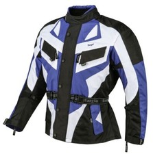 Bangla Motorrad Jacke Textil Motorradjacke Protektoren blau schwarz weiss M -8XL