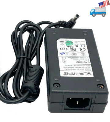 New HIGH POWER  60W 12V 5A Energy-Efficient Upgrade LCD Monitor AC Power Adapter