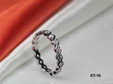 HYPOALLERGENIC STERLING SILVER 925 THIN BRAIDED BRAND NEW ETERNITY RING