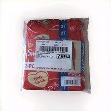 Sweethearts Unisex Valentine's Day 2-Pc Pajama Set, Toddler  Kids Sizes 2T