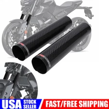 Motorcycle 250MM Front Fork Guard Dust Cover Carbon Fiber Universal Dirt Bike