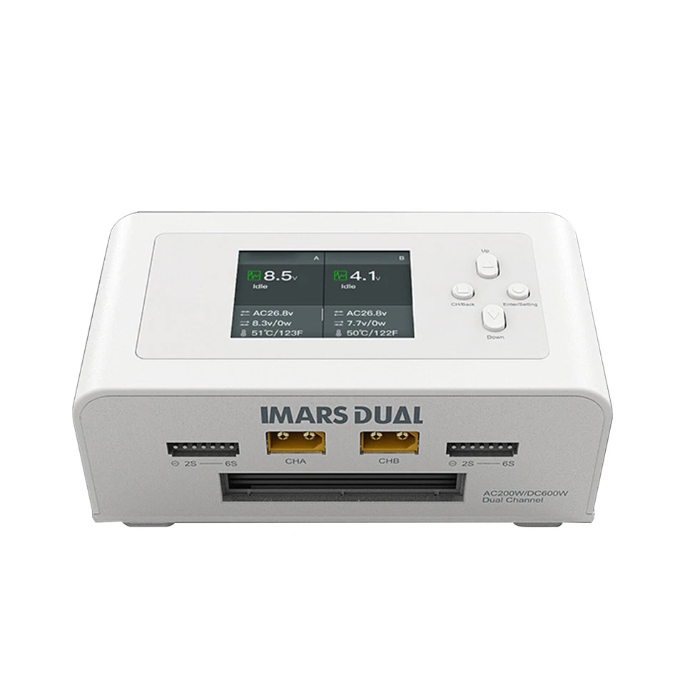 AC 200WV/DC 2*300W Dual Channel RC Lipo Battery Balance High-speed Charger White - Image 4 of 4