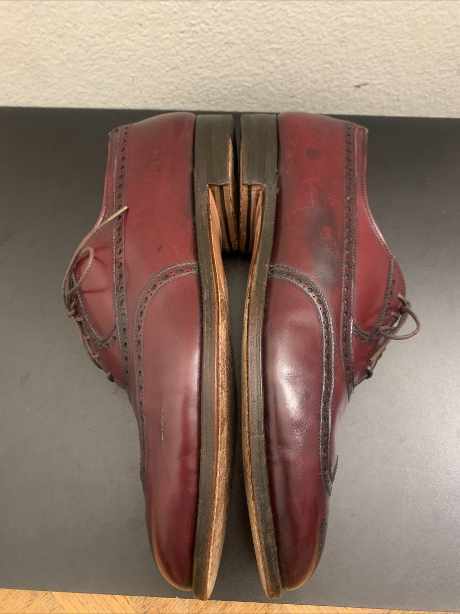 Alden 929 Burgundy Calfskin Wingtips Balmorals Oxfords Leather