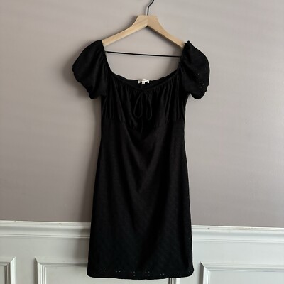 black milkmaid bodycon dress Black Puff Sleeve Bardot Neckline Milkmaid Mini Dress
