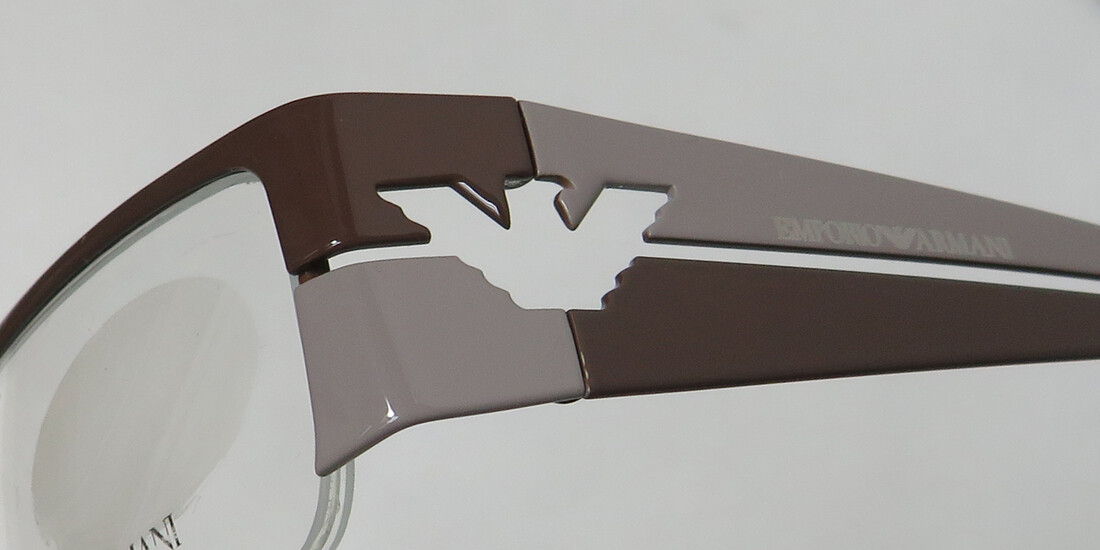 EMPORIO ARMANI 9511 EH8 HALF RIMLESS LOGO DESIGNER MADE IN ITALY HIP EYEGLASSES