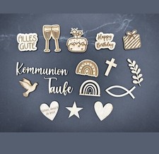 Streudeko aus Holz   verschiedene Sets für T...