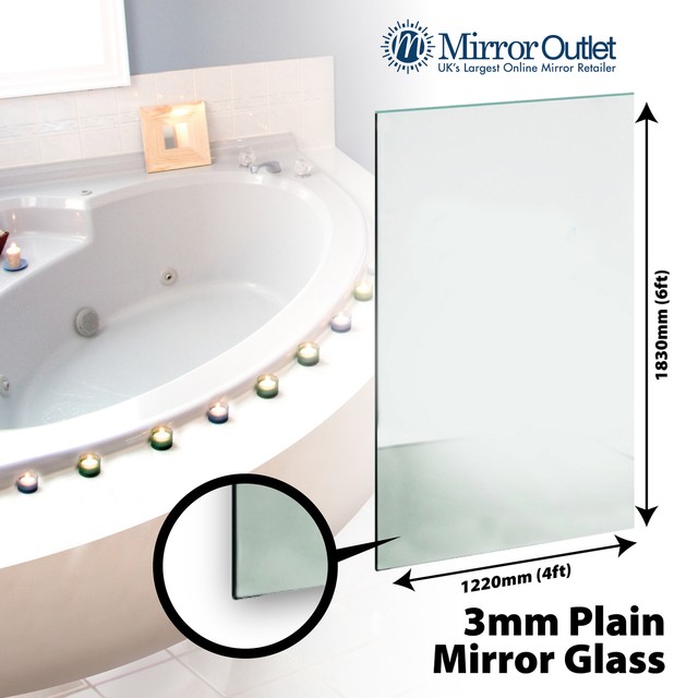 Large Wall Mirror Bathroom 3mm Thick 6 X 4ft 183 X 122cm For Sale Online Ebay