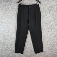 Uniqlo Pants Mens Small 27-30 Black Dress Pants Ultra Sretch Waist 11649
