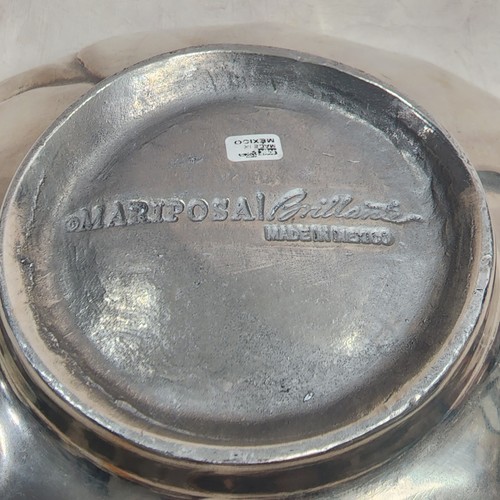 Mariposa Brillante 12" D Mexico Cast Aluminum Heavy Serving Flower Bowl - Picture 9 of 13