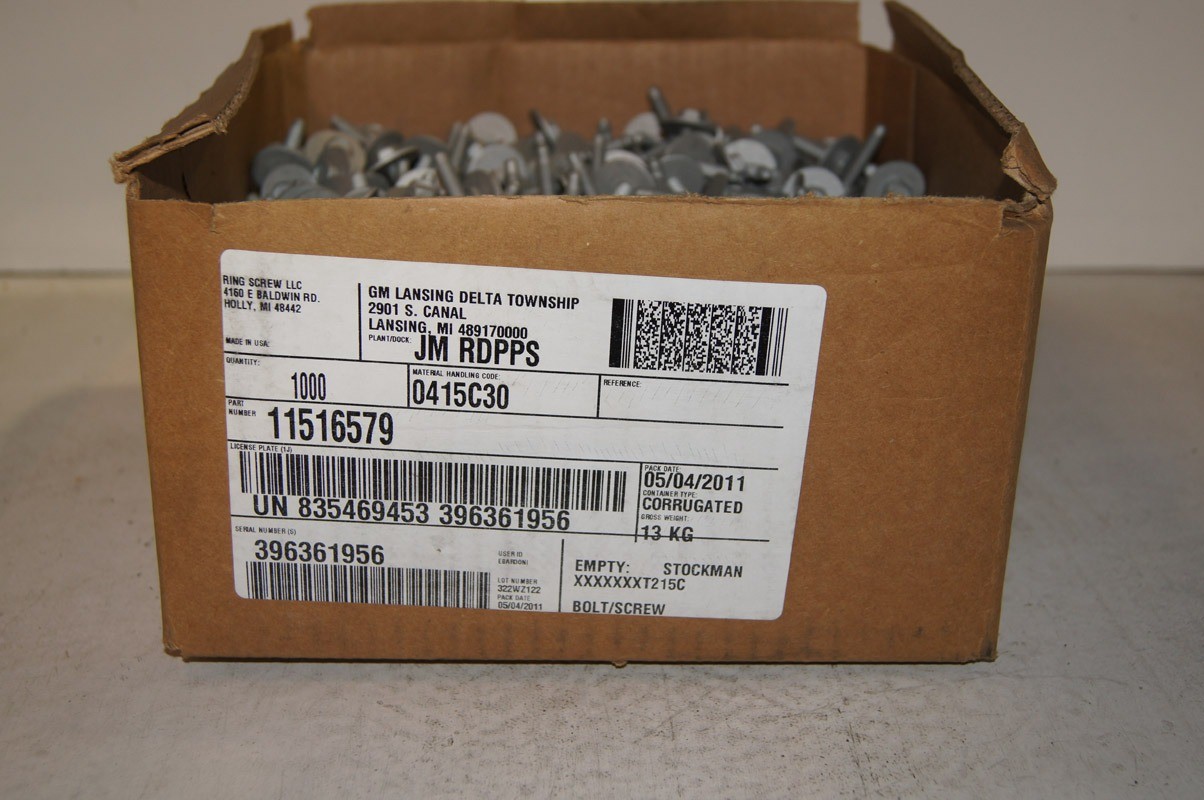 GM Hex Head Bolts W/Washer Pack of 5 New OEM M6 X 1 X 30 New 11516579 ...