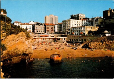 Postcard Vintage  Le Port Vieux a Maree Biarritz France #1015