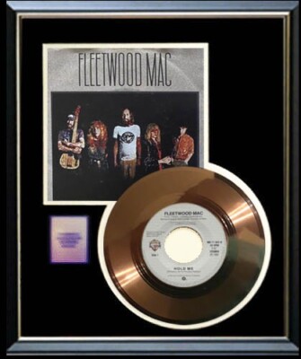 FLEETWOOD MAC HOLD ME 45 RPM GOLD METALIZED RECORD NON RIAA AWARD RARE ...