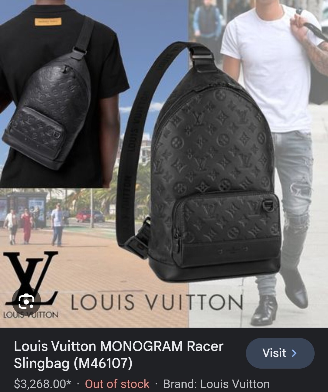 louis vuittons crossbody Black Racer 2022 Gem