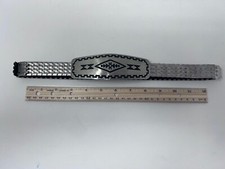Vintage Nickel Silver Concho Stretch Belt - 23" to 28