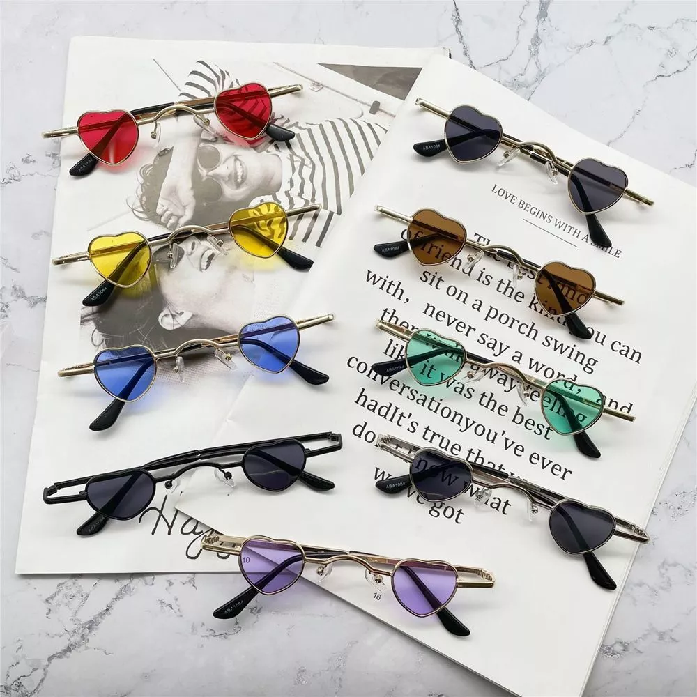 Hip Hop Candy Color Heart Shaped Sunglasses Shades Sun Glasses