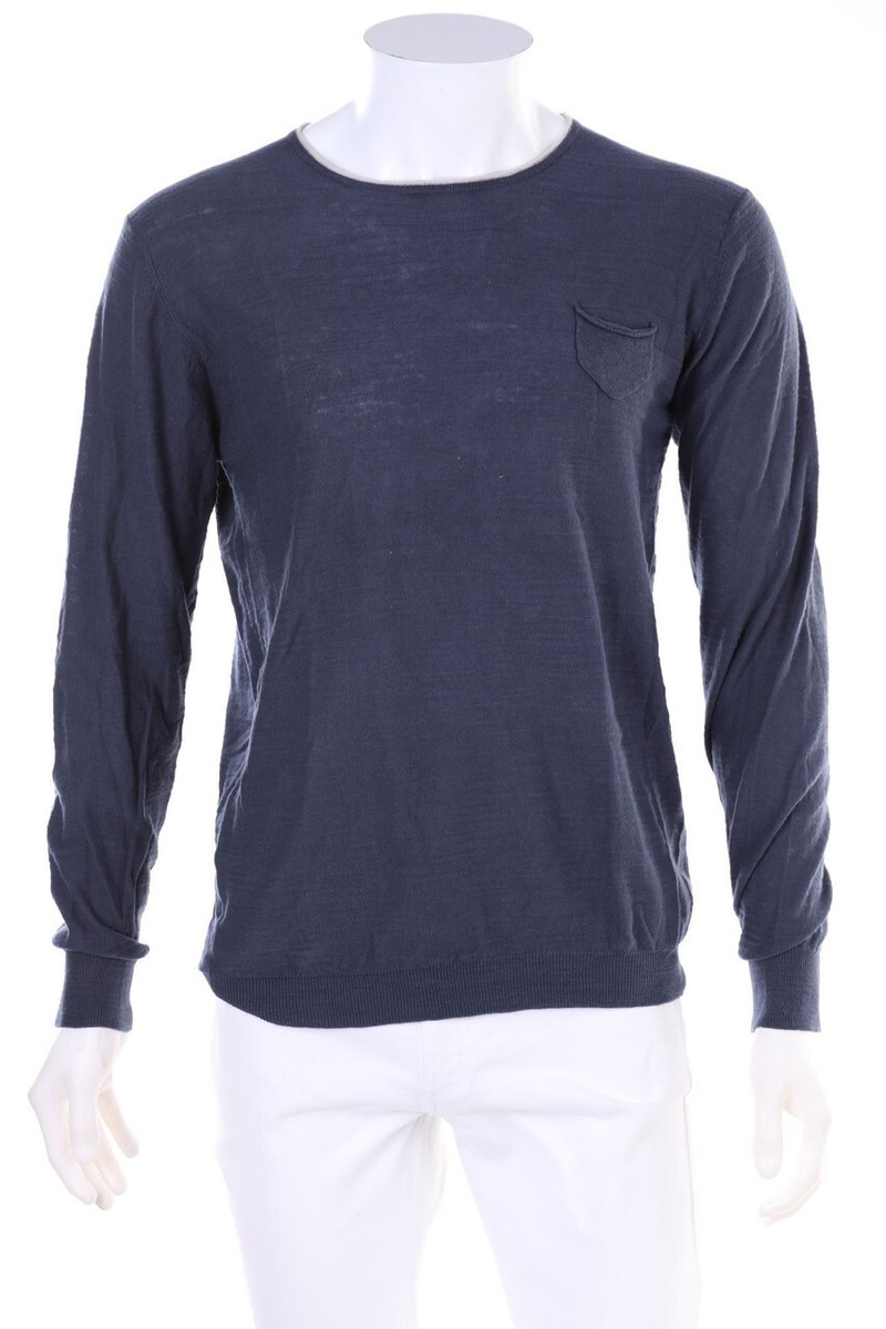 Dama Baumwoll-Strick-Pullover M graublau