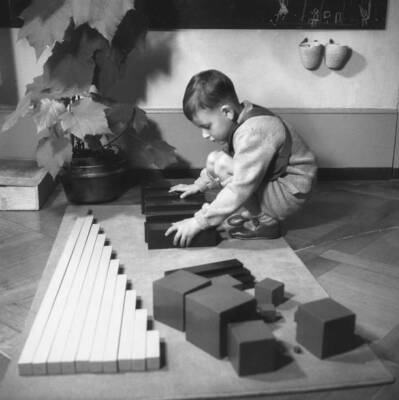 Kindergarten Montessori Bern 1950 Historic Switzerland Old Photo 8