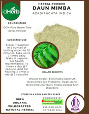  idHerb 50-500 gram Powder Neem Tree Azadirachta Indica Organic WildCrafted