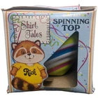 Shirt Tales Tin Spinning Top Ohio Art Hallmark Toy Wood Handle Original Box Vtg