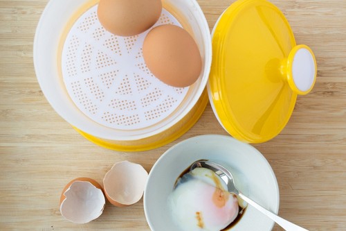 Half Boiled Egg Maker Malaysian Recipe Original Made in Malaysia Yellow Color - Picture 3 of 3