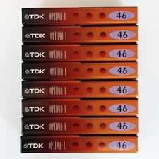TDK Optima 46 Audio Cassettes - 8 Sealed Music Cassettes - 8 no Sony or Basf DIC